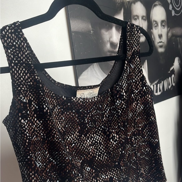 1990s velvet snakeskin corset top - Picture 2 of 3